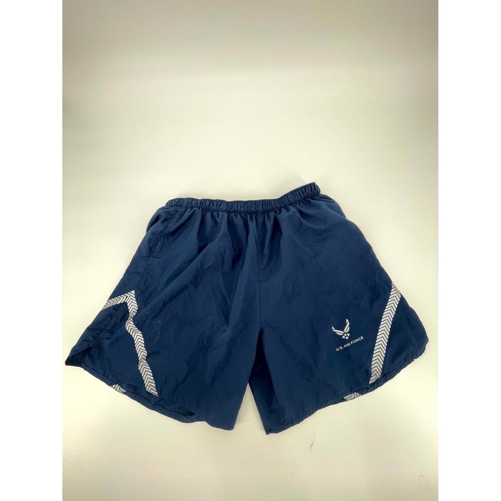 U.S. Air Force IPTU PT Reflective Military Training Shorts Mens Large Blue Logo